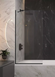 Шторка для ванной Wave Glass Margo профиль черный стекло матовое 80х150 см