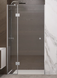 Душові двері Wave Glass Marsell профіль хром, скло прозоре 90х200 см.