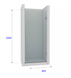 Душові двері Wave Glass Gloria профіль хром, скло графіт 80х200 см