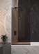 Шторка для ванной Wave Glass Margo профиль черный стекло матовая бронза 60х150 см