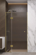 Душові двері Wave Glass Marsell профіль золото, скло матова бронза 110х200 см