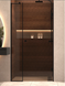 Душові двері Wave Glass Katris профіль чорний, скло коричневе 100х200 см