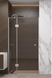 Душові двері Wave Glass Marsell профіль хром, скло коричневе 120х200 см