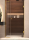 Душові двері Wave Glass Katris профіль золото, скло матове 120х200 см