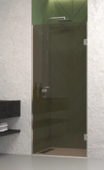 Душові двері Wave Glass Gloria профіль хром, скло коричневе 60х200 см