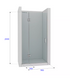 Душові двері Wave Glass Marsell профіль хром, скло інтимато 120х200 см