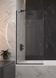 Шторка для ванной Wave Glass Margo профиль черный стекло интимато 80х150 см