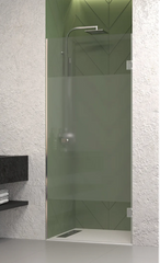 Душові двері Wave Glass Gloria профіль хром, скло інтимато 60х200 см
