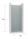 Душові двері Wave Glass Gloria профіль хром, скло матовий графіт 60х200 см