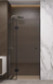 Душові двері Wave Glass Marsell профіль чорний, скло коричневе 100х200 см