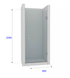 Душові двері Wave Glass Gloria профіль хром, скло прозоре 90х200 см.