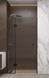Душевые двери Wave Glass Marsell профиль черный стекло матовая бронза 100х200 см