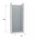 Душові двері Wave Glass Gloria профіль хром, скло прозоре 70х200 см.