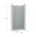 Душові двері Wave Glass Marsell профіль хром, скло прозоре 110х200 см.