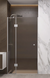 Душові двері Wave Glass Marsell профіль хром, скло матова бронза 90х200 см