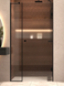 Душові двері Wave Glass Katris профіль чорний, скло інтимато 120х200 см