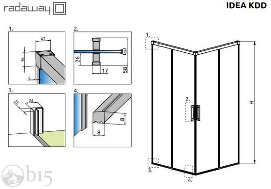 Душова кабіна RADAWAY Idea Black KDD 90Lx80R 387060-54-01L+387061-54-01R цена, купить Душова кабіна RADAWAY Idea Black KDD 90Lx80R 387060-54-01L+387061-54-01R в Киеве, Харькове, Днепре, Одессе, Запорожье, Львове. Душова кабіна RADAWAY Idea Black KDD 90Lx80R 387060-54-01L+387061-54-01R: описание, продажа.