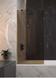 Шторка для ванной Wave Glass Margo профиль золото стекло матовая бронза 60х150 см