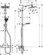 Душова система з термостатом HANSGROHE Crometta E 240 1jet Showerpipe 27271000