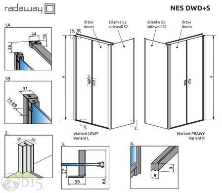 Душова кабіна RADAWAY Nes DWD+S 80x90x200 10034080-01-01 + 10040090-01-01 цена, купить Душова кабіна RADAWAY Nes DWD+S 80x90x200 10034080-01-01 + 10040090-01-01 в Киеве, Харькове, Днепре, Одессе, Запорожье, Львове. Душова кабіна RADAWAY Nes DWD+S 80x90x200 10034080-01-01 + 10040090-01-01: описание, продажа.