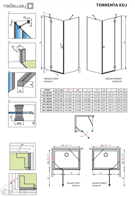 Душова кабіна RADAWAY Torrenta KDJ 100x90x195 132246-01-01L цена, купить Душова кабіна RADAWAY Torrenta KDJ 100x90x195 132246-01-01L в Киеве, Харькове, Днепре, Одессе, Запорожье, Львове. Душова кабіна RADAWAY Torrenta KDJ 100x90x195 132246-01-01L: описание, продажа.