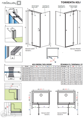 Душова кабіна RADAWAY Torrenta KDJ 100x90x195 132246-01-01L цена, купить Душова кабіна RADAWAY Torrenta KDJ 100x90x195 132246-01-01L в Киеве, Харькове, Днепре, Одессе, Запорожье, Львове. Душова кабіна RADAWAY Torrenta KDJ 100x90x195 132246-01-01L: описание, продажа.