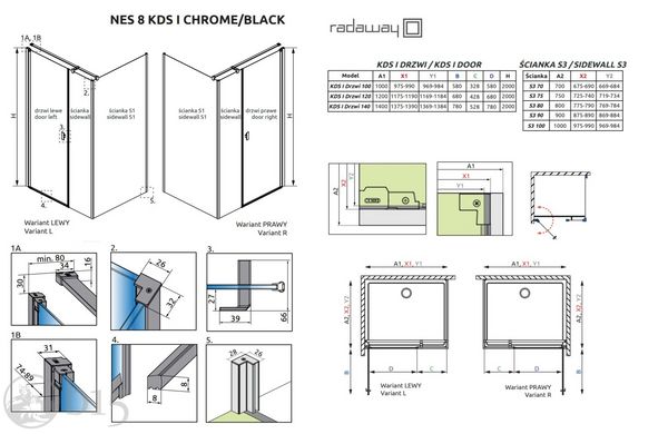 Душова кабіна RADAWAY Nes KDS I 8 мм 100x100x200 10073100-01-01L+10073110-01-01+10089100-01-01 цена, купить Душова кабіна RADAWAY Nes KDS I 8 мм 100x100x200 10073100-01-01L+10073110-01-01+10089100-01-01 в Киеве, Харькове, Днепре, Одессе, Запорожье, Львове. Душова кабіна RADAWAY Nes KDS I 8 мм 100x100x200 10073100-01-01L+10073110-01-01+10089100-01-01: описание, продажа.