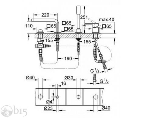 Смеситель для ванны GROHE Lineare 19577001 цена, купить Смеситель для ванны GROHE Lineare 19577001 в Киеве, Харькове, Днепре, Одессе, Запорожье, Львове. Смеситель для ванны GROHE Lineare 19577001: описание, продажа.