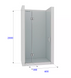 Душові двері Wave Glass Marsell профіль хром, скло інтимато 90х200 см
