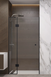 Душевые двери Wave Glass Marsell профиль черный стекло прозрачное 110х200 см