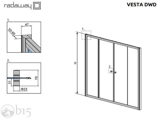 Скляна шторка для ванни RADAWAY Vesta DWD 150 203150-01 цена, купить Скляна шторка для ванни RADAWAY Vesta DWD 150 203150-01 в Киеве, Харькове, Днепре, Одессе, Запорожье, Львове. Скляна шторка для ванни RADAWAY Vesta DWD 150 203150-01: описание, продажа.